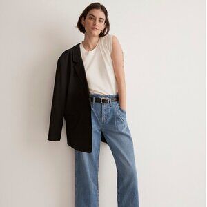 NWT Madewell Perfect Vtg Wide-Leg Crop Jean: Pleated Edition (Sz 30)